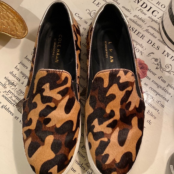 Cole Haan Shoes - Cole Haan real calf hide slide ons!!